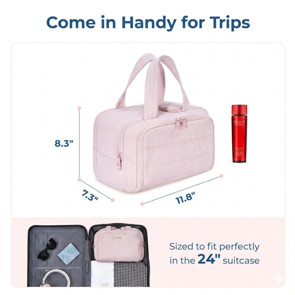 SMARTBAG Puffy Travel Toiletry Bag